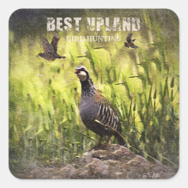 Beste Vogeljagd in Upland Quadratischer Aufkleber