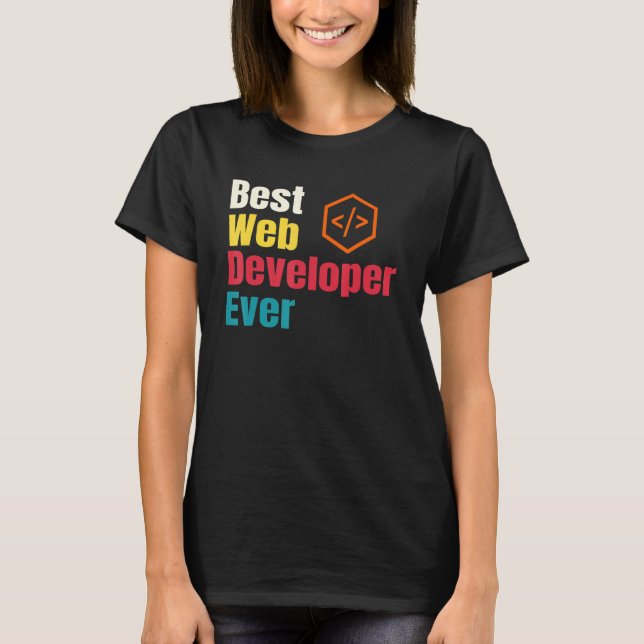 Beste Webentwickler-Website-Programmierer-Coder-Co T-Shirt (Vorderseite)