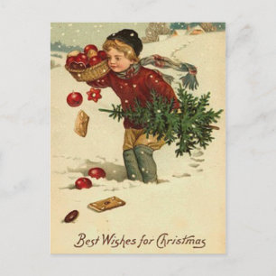 Beste Weihnachtswünsche Feiertagspostkarte