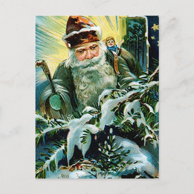 Beste Weihnachtswünsche Feiertagspostkarte (Vorderseite)