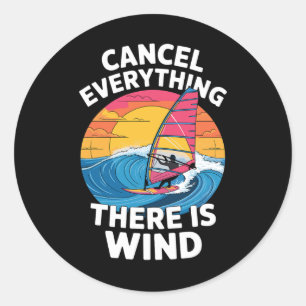 Beste Windsurfing-Kunst für Männer Frauen Windsurf Runder Aufkleber
