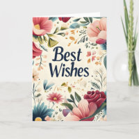 Beste Wünsche Farbige Blume