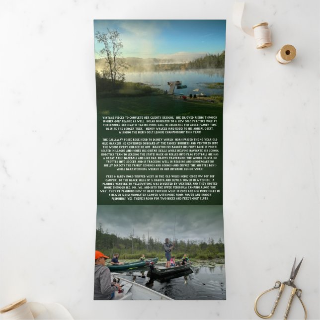 Beste Wünsche für das Foto und Weihnachtsbrief Dreifach Gefaltete Einladung (Innenseite)