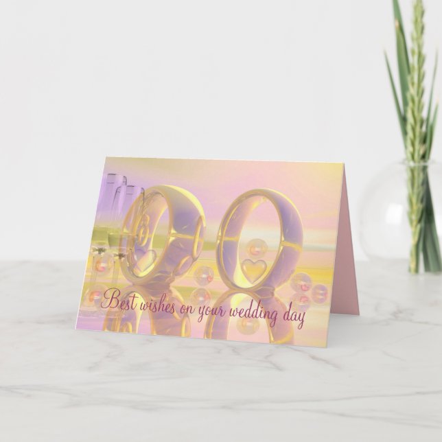 Beste Wünsche Hochzeitstag Karte (Vorderseite)