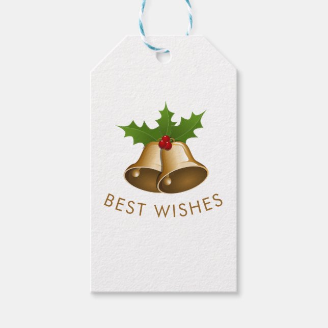 Beste Wünsche Jingle Bells Geschenkanhänger (Vorderseite)