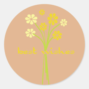 Beste Wünsche Runder Aufkleber