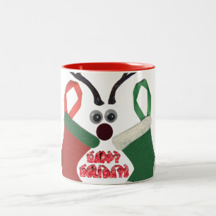 Beste Wünsche zum Weihnachtsfest Rot & Grün Zweifarbige Tasse