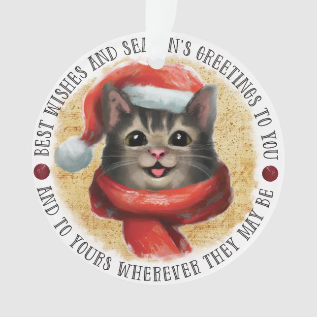 Beste Wunschkatze | beidseitig Ornament (Vorderseite)