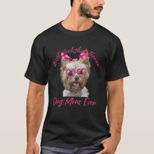 Beste Yorkie-Mama je für Yorkie Dog Mama Rosa Schn T-Shirt