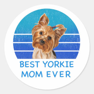 Beste Yorkshire Terrier Mom Runder Aufkleber
