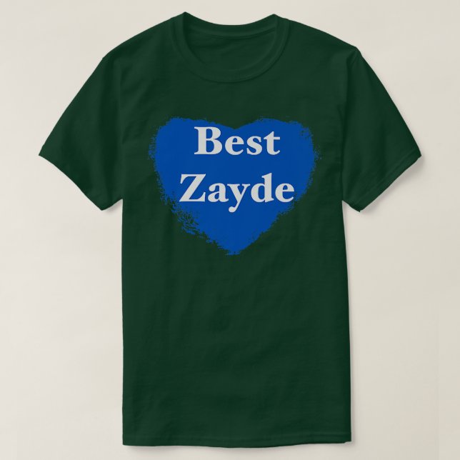 Beste Zayde-jüdische Großvater Herzliche Liebe T-Shirt (Design vorne)