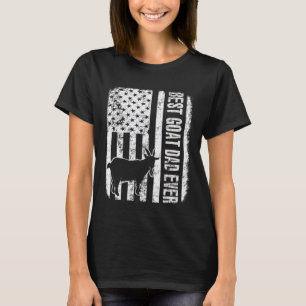Beste Ziege Vater je amerikanische Flagge T-Shirt