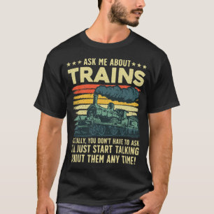 Beste Zugkunst für Männer Dampflokomotive Trai T-Shirt