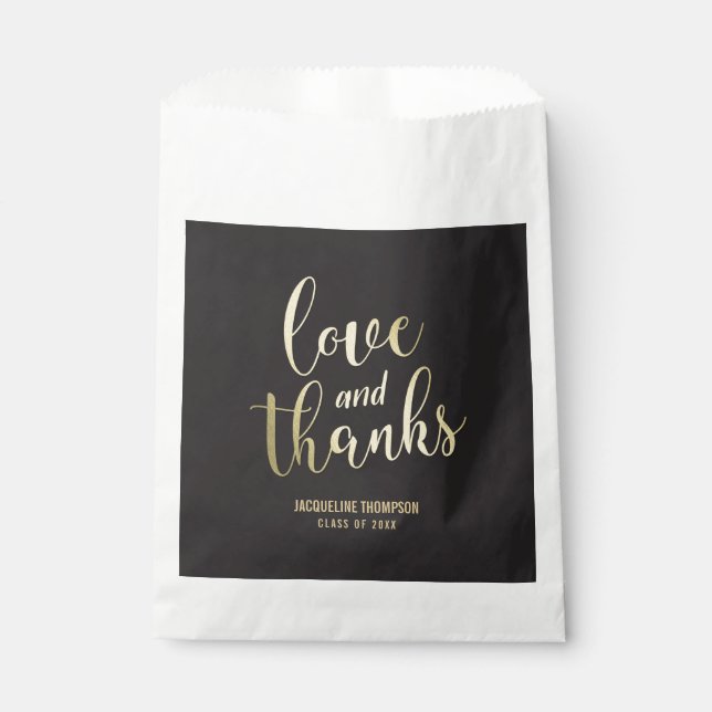 Beste Zukunft EDITABLE FARBEN Abschluss Gunst Bag Geschenktütchen (Vorderseite)