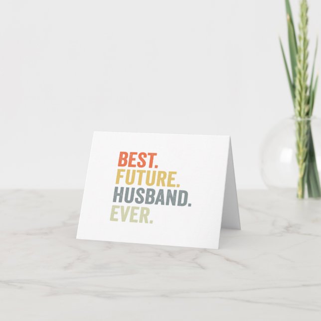 Beste Zukunft für Ehemann, der Verlobte-Geschenk w Dankeskarte (Vorderseite)