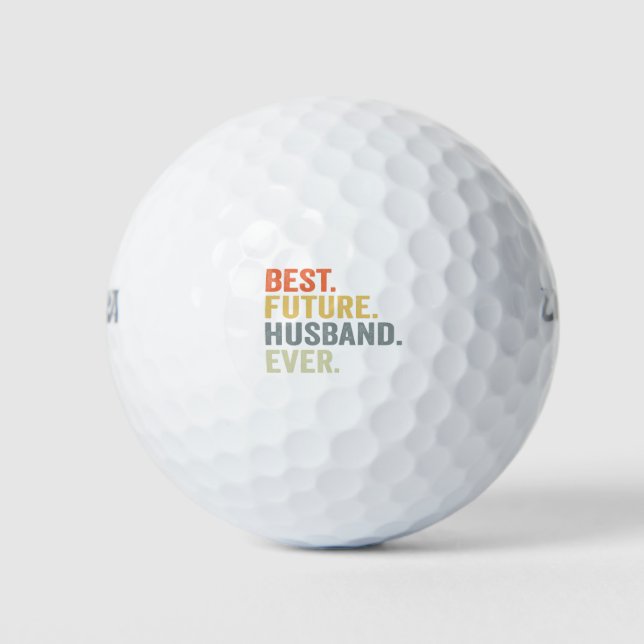 Beste Zukunft für Ehemann, der Verlobte-Geschenk w Golfball (Vorderseite)