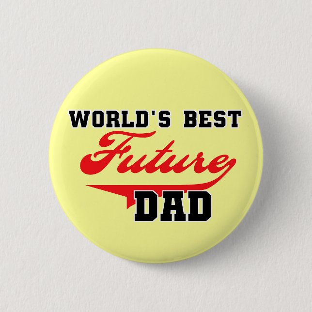 Beste zukünftige der Vater-T-Shirts und Geschenke Button (Vorderseite)