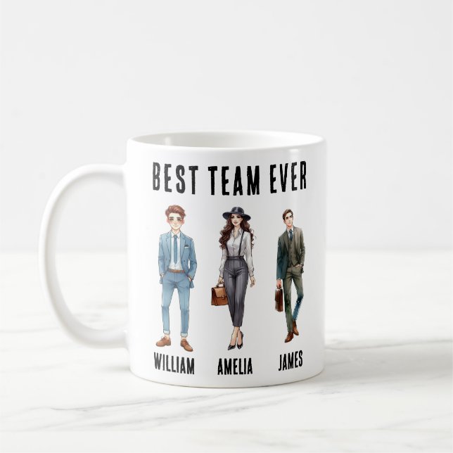 Beste Zusammenarbeit je - Das beste Team bejubeln Kaffeetasse (Links)