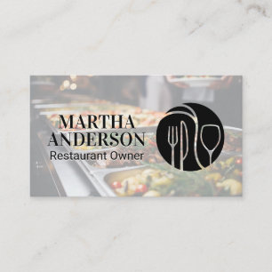 Besteck-Logo Catering Visitenkarte