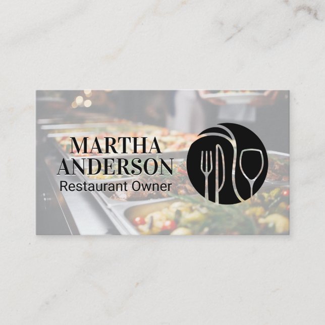 Besteck-Logo | Catering  Visitenkarte (Vorderseite)