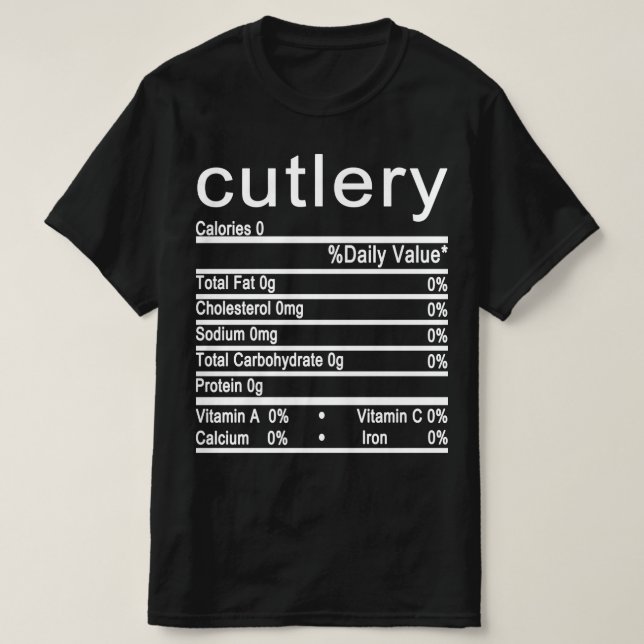 Besteckernährungszeichen T-Shirt (Design vorne)
