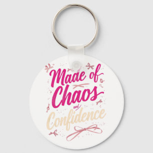 Bestehend aus Chaos und Selbstvertrauen Sassy Pink Schlüsselanhänger