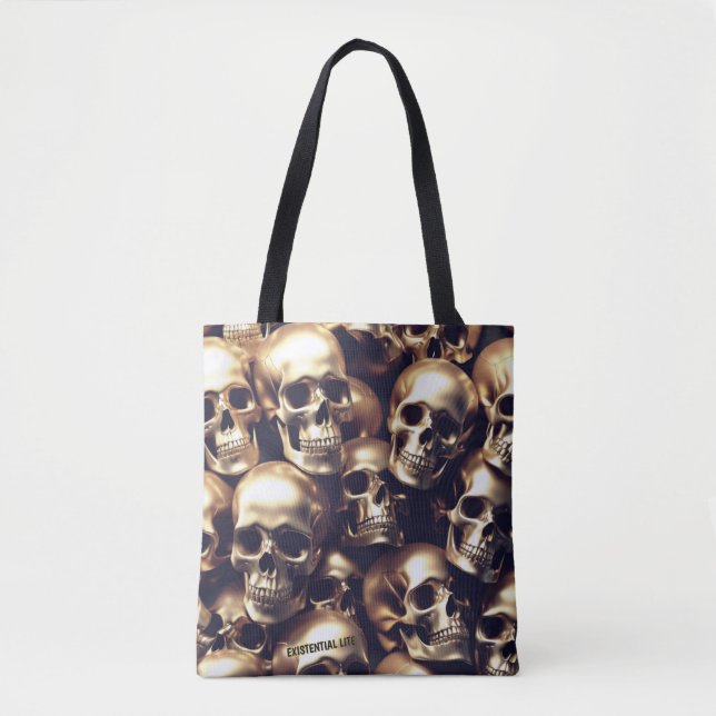 BESTEHENDE LITE Gold Skulls Tasche (Vorderseite)