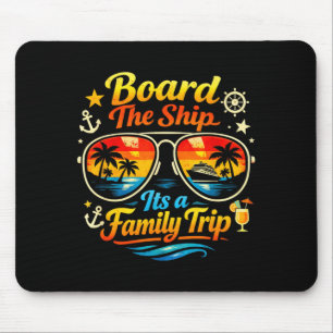 Besteige das Schiff Eine Familienreise Retro Kreuz Mousepad