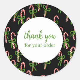 Bestellen DANK Sie Custom Candycanes Xmas Urlaub Runder Aufkleber