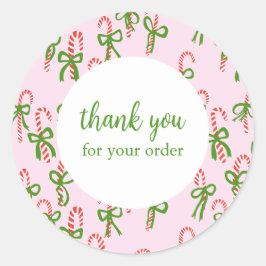 Bestellen DANK Sie Custom Candycanes Xmas Urlaub Runder Aufkleber