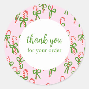Bestellen DANK Sie Custom Candycanes Xmas Urlaub Runder Aufkleber