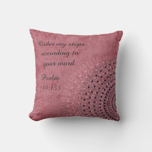Bestellen Sie meine Schritte Psalm 119 Rust Doily  Kissen