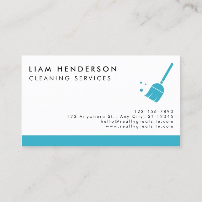 Bestellen von Reinigungsdiensten Business Cards Visitenkarte (Rückseite)