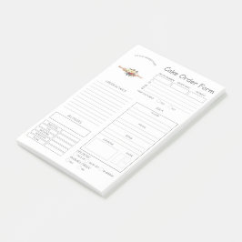 Bestellformular für die Bestellung von Bäckereien Post-it Klebezettel
