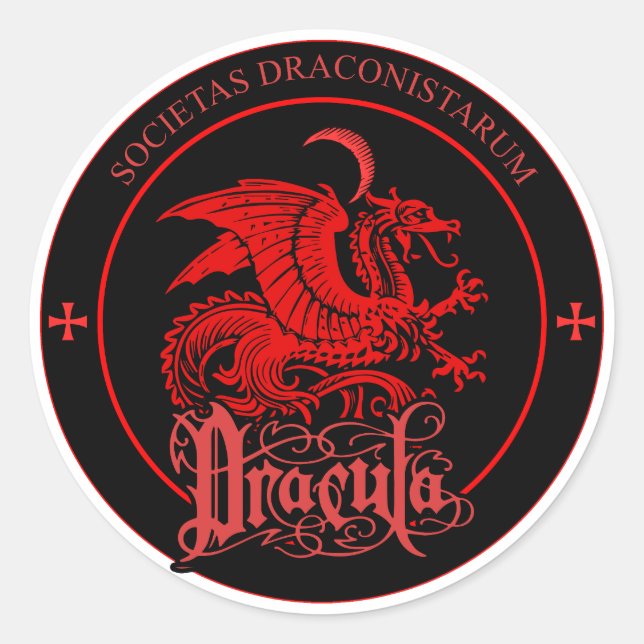 BESTELLUNG DES DRAGON-LOGOS RUNDER AUFKLEBER (Vorderseite)