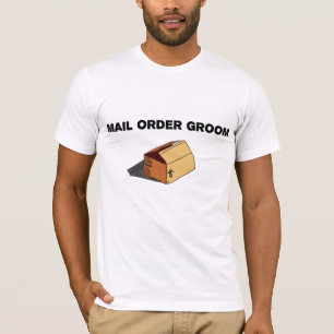 Bestellungs- per Postbräutigam gezeichnetes T-Shirt