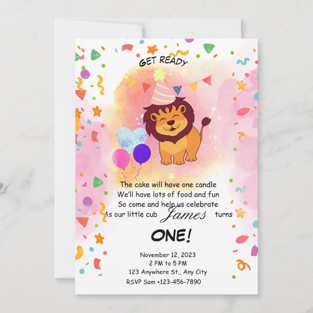 Bestens einzigartig einladung (Vorderseite)