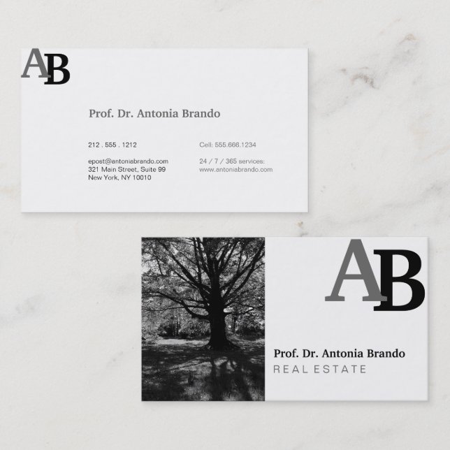 Bestens mit Portrait-Bildern Visitenkarte (Vorne/Hinten)