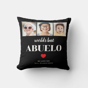 Bester Abuelo der Welt Wir lieben dich 3 Kinder Fo Kissen