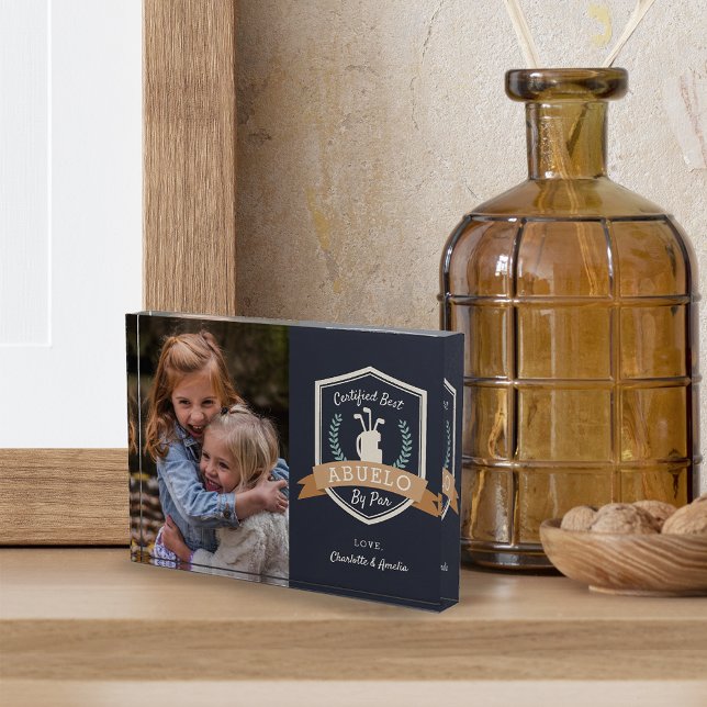 Bester Abuelo nach Par | Golf Opa Fotoblock (Von Creator hochgeladen)