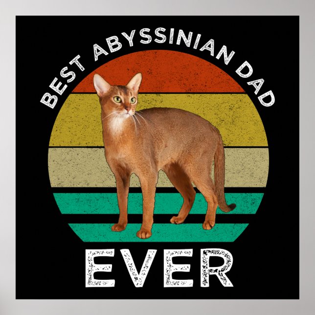 Bester abyssinischer Vater je Poster (Vorne)