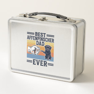 Bester Affenpinscher-Vater überhaupt Vintage-Hund- Metall Brotdose
