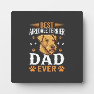Bester Airedale-Terrier-Vater überhaupt Hundeliebh Fotoplatte