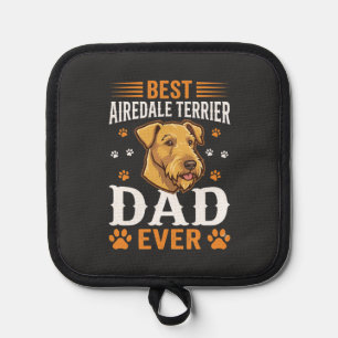 Bester Airedale-Terrier-Vater überhaupt Hundeliebh Topflappen