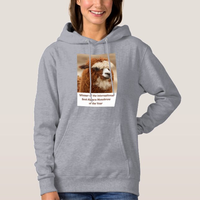 Bester Alpaka-Monobrow Hoodie (Vorderseite)