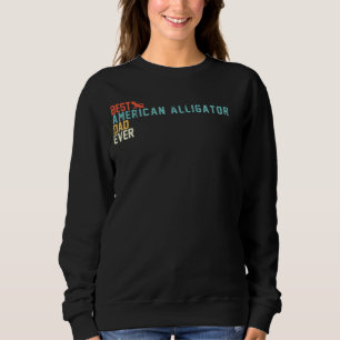 Bester amerikanischer Alligator Vater je Retro Vin Sweatshirt