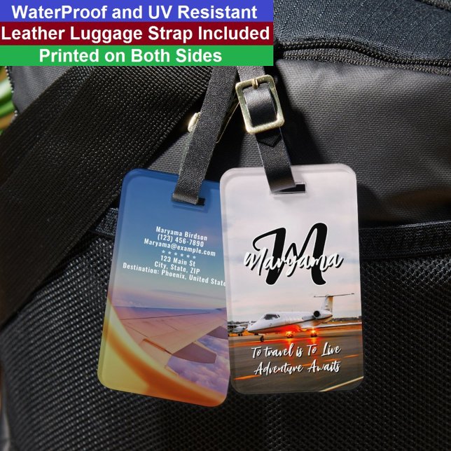 Bester Anfangsbuchstabe Name | Wasserfester Reisem Gepäckanhänger (Best Luggage Tag
)