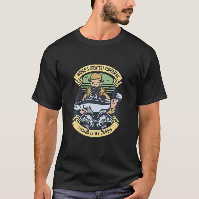 Bester Angler der Welt, Angeling ist Mein Kardio H T-Shirt (Vorderseite)