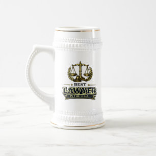 Bester Anwalt in den USA Bierkrug Bierglas