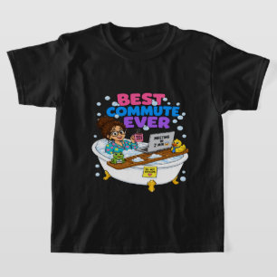 Bester Arbeitsweg Ever Lustiges Arbeiten von Zuhau T-Shirt